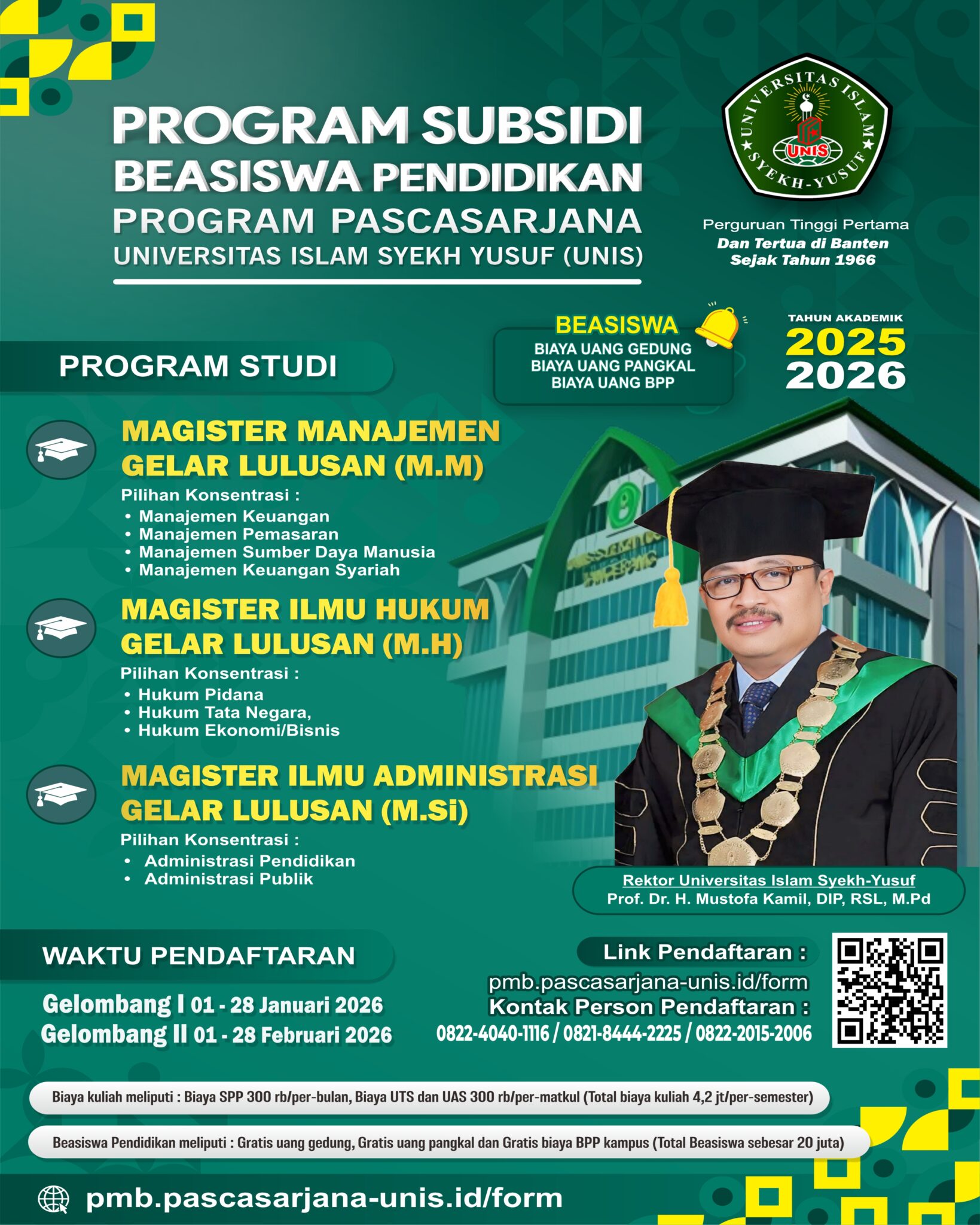 Program Subsidi Beasiswa Parsial S2 UNIS